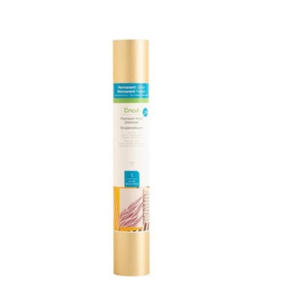 Cricut Permanent Glitter Premium Vinyl Shimmer -- Gold - NWT